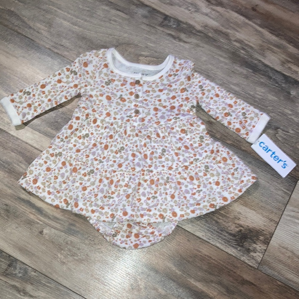 Carter’s NWT Baby Girl Floral Dress with Diaper Cover Size 3 Month